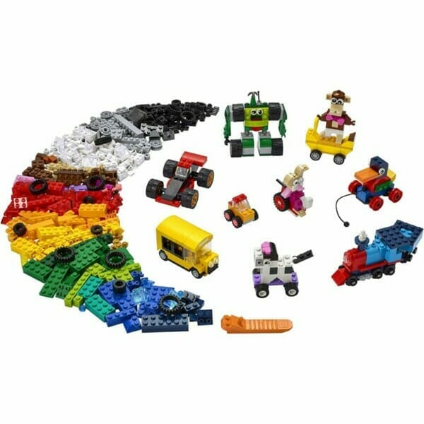 lego classic bricks and wheels 11014 kids’ building toy with fun builds (653 pieces) (4)