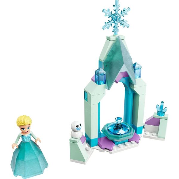 lego disney princess elsa’s castle courtyard 43199 building toy set for kids, girls, and boys ages 5+ (53 pieces) added (1)