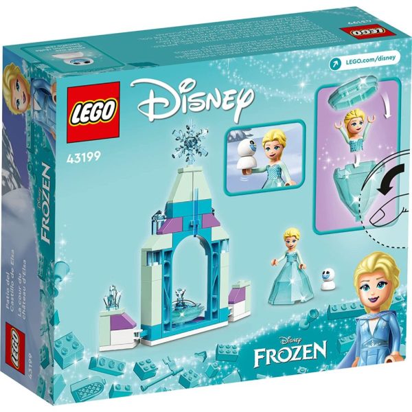 lego disney princess elsa’s castle courtyard 43199 building toy set for kids, girls, and boys ages 5+ (53 pieces) added (3)