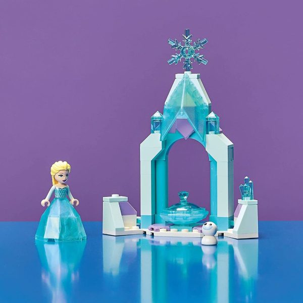 lego disney princess elsa’s castle courtyard 43199 building toy set for kids, girls, and boys ages 5+ (53 pieces) added (5)