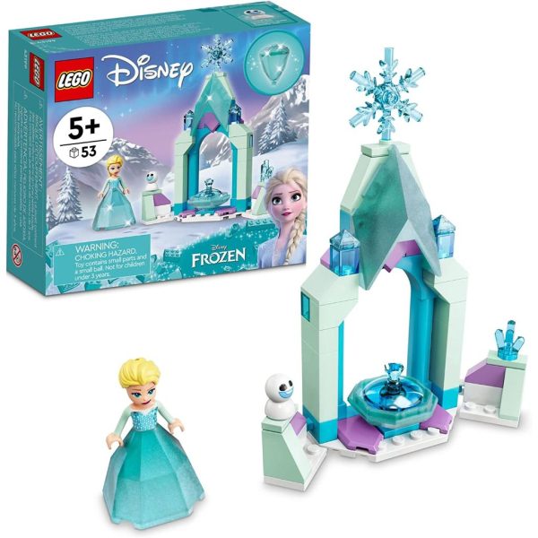 lego disney princess elsa’s castle courtyard 43199 building toy set for kids, girls, and boys ages 5+ (53 pieces) added (6)