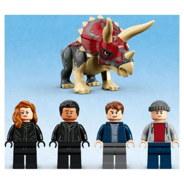 lego jurassic world dominion triceratops dinosaur pickup truck ambush 76950 (210 pieces)5