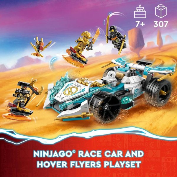 lego ninjago zane’s dragon power spinjitzu race car 71791 building toy set 1