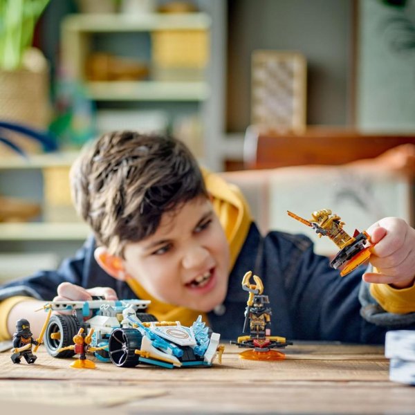 lego ninjago zane’s dragon power spinjitzu race car 71791 building toy set 3