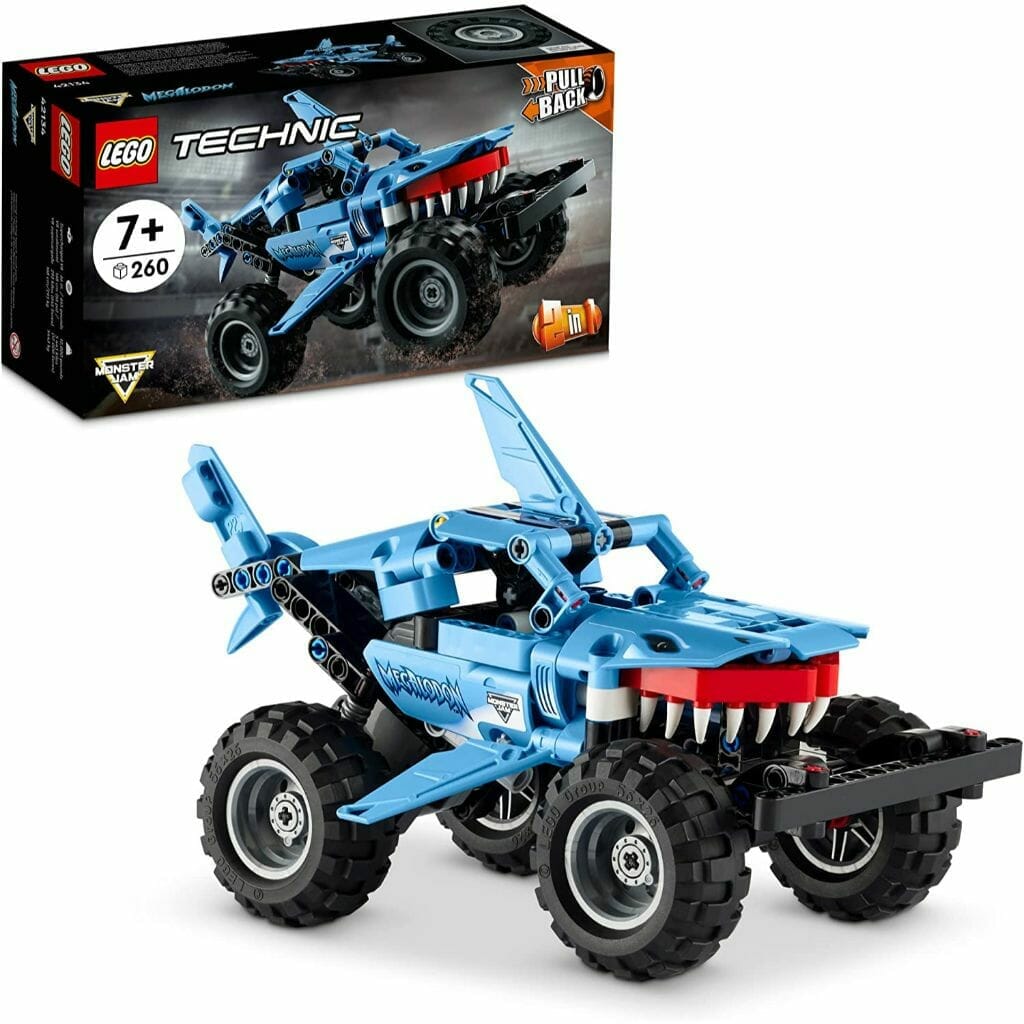 lego technic monster jam megalodon building set for kids (42137)