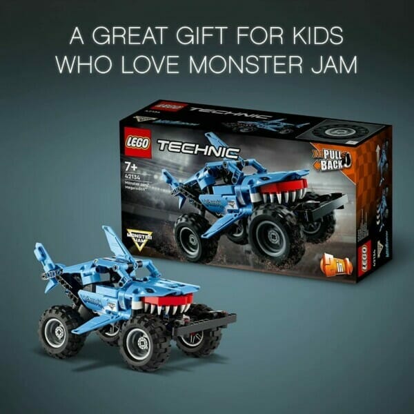lego technic monster jam megalodon building set for kids (42139)
