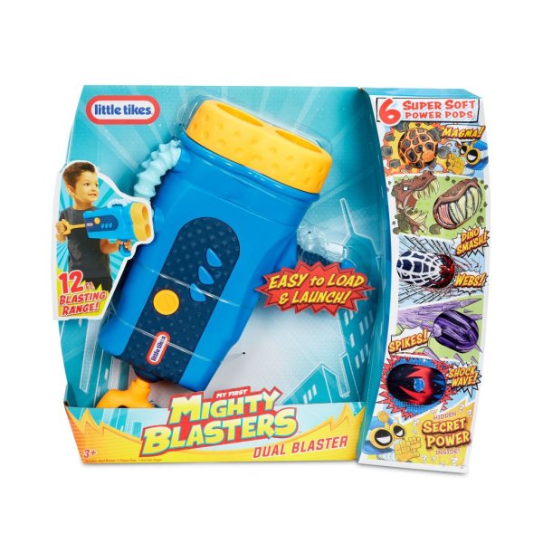 little tikes 651250 mighty blasters boom blaster toy blaster with 3 soft power pods5
