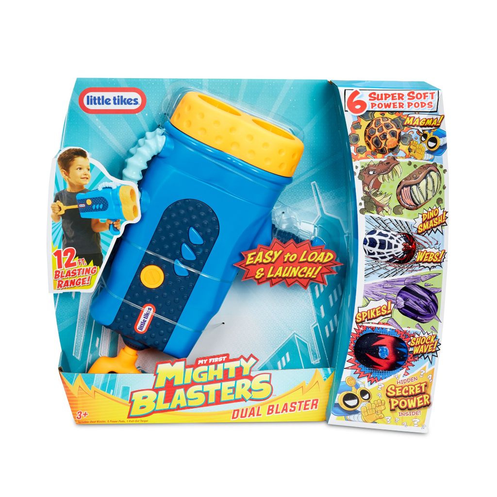 little tikes 651250 mighty blasters boom blaster toy blaster with 3 soft power pods5