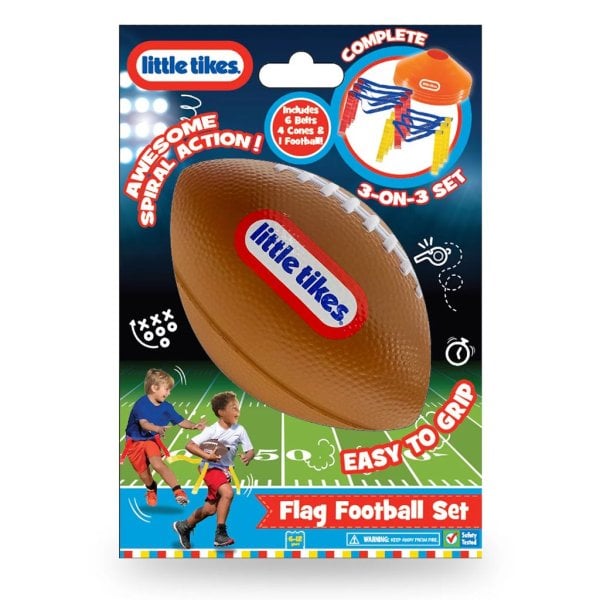 little tikes flag football, kids & youth outdoor sports 3 on 3 set1