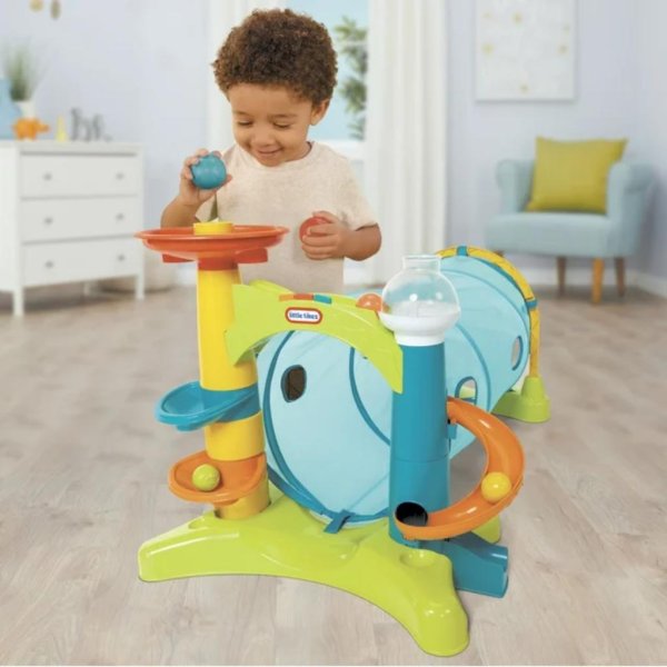 little tikes learn & play 2 in 1 activity tunnel with ball drop3