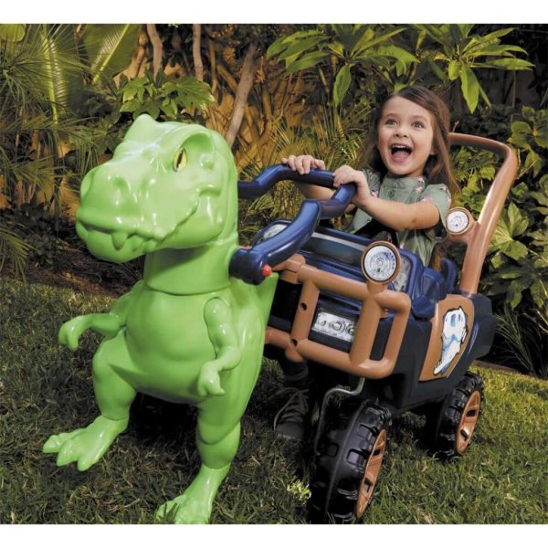 little tikes t rex dinosaur truck, foot to floor toddler ride on toy —3
