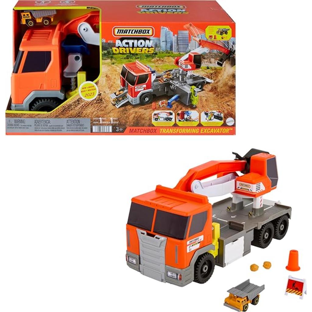 matchbox action drivers matchbox transforming excavator
