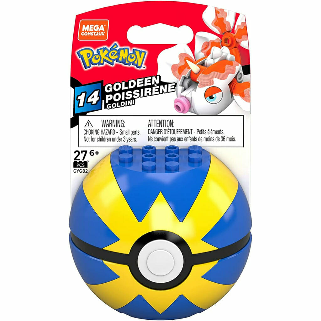 mega construx pokemon goldeen poke ball building set1