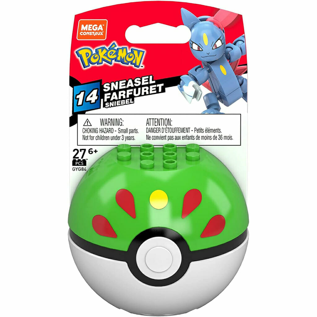 mega construx pokemon sneasel poke ball building set1