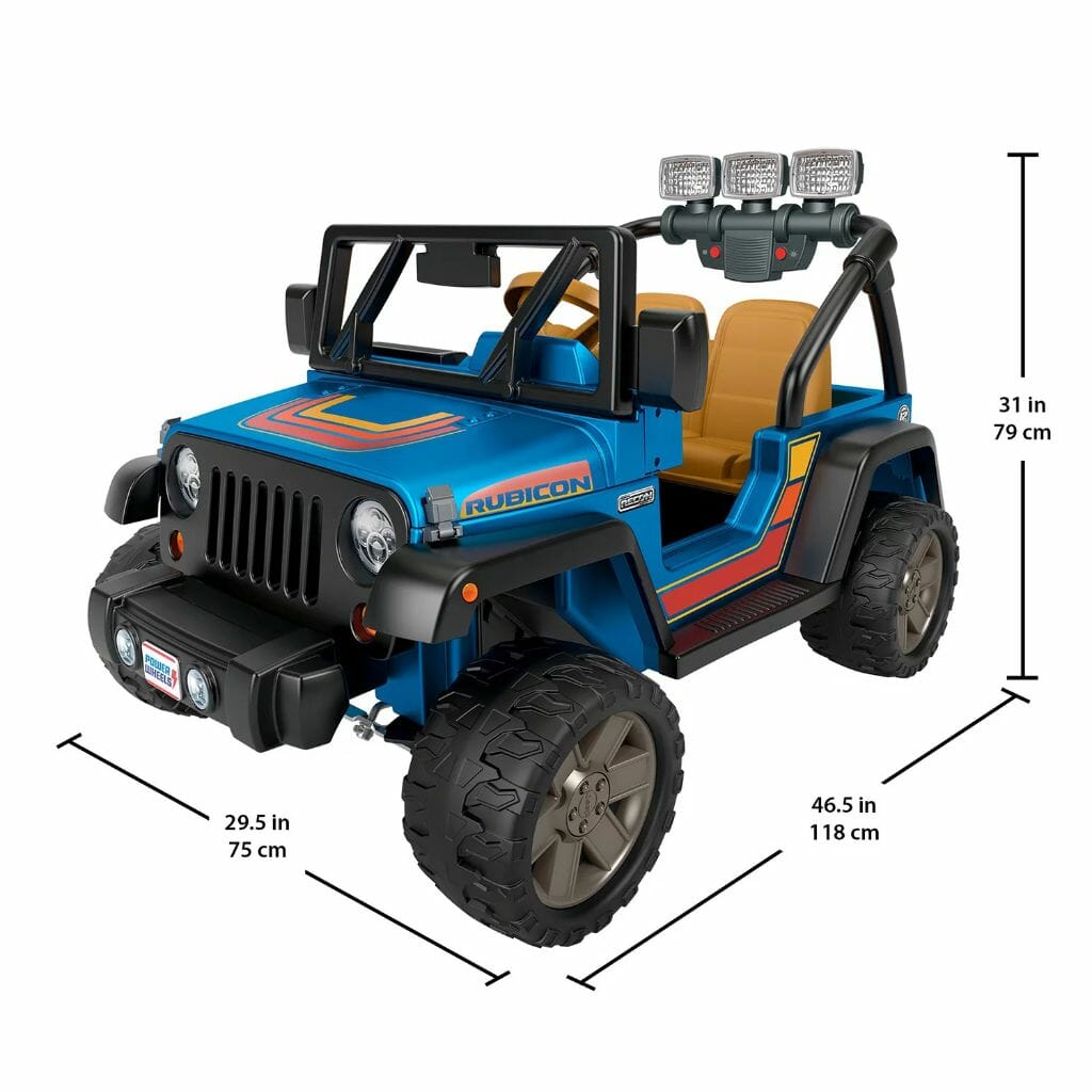Power Wheels Retro Jeep Wrangler 12-Volt Ride-On - D'Best Toys