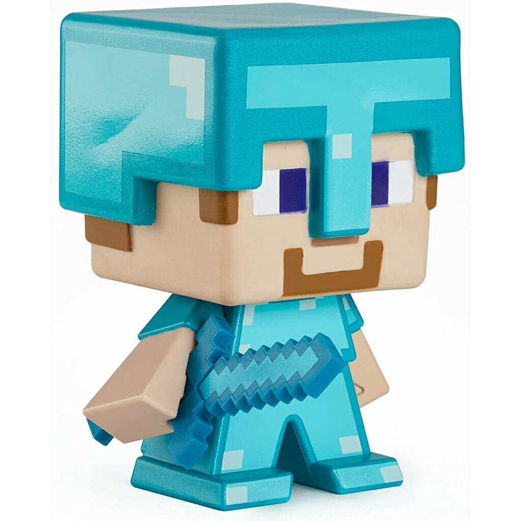 minecraft 2021 special edition figure – large sized steve in diamond armor1