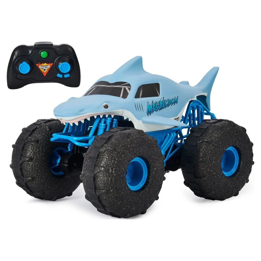 monster jam, official megalodon storm all terrain remote control