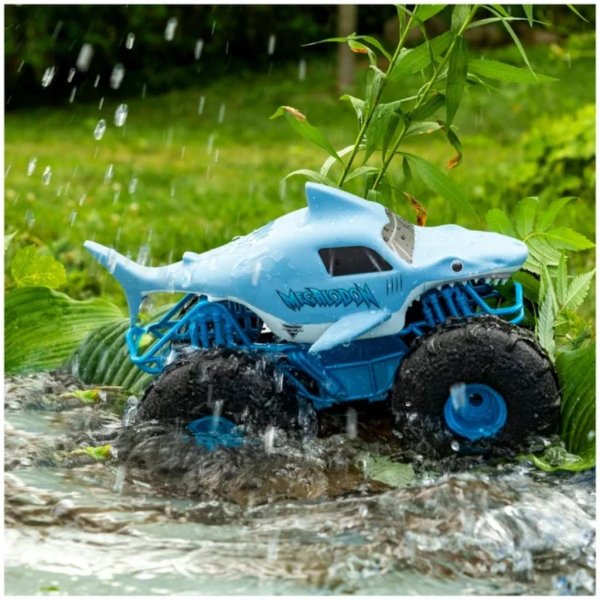 monster jam, official megalodon storm all terrain remote control2
