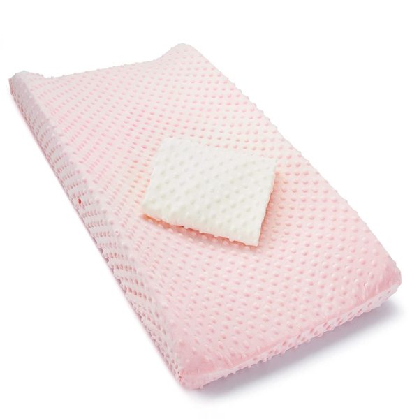 munchkin® diaper changing pad covers, 2 pack, pink, white