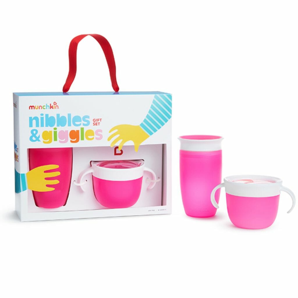 nibbles & giggles gift set pink 1