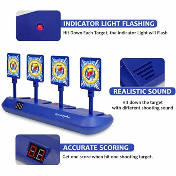 digital shooting targets with foam dart toy 3