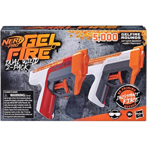nerf pro gelfire dual wield blasters – 2pk 3