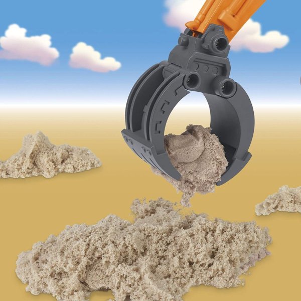 play doh wheels front loader toy truck for kids ages 3 and up with non toxic sand compound and classic compound in 2 colors5