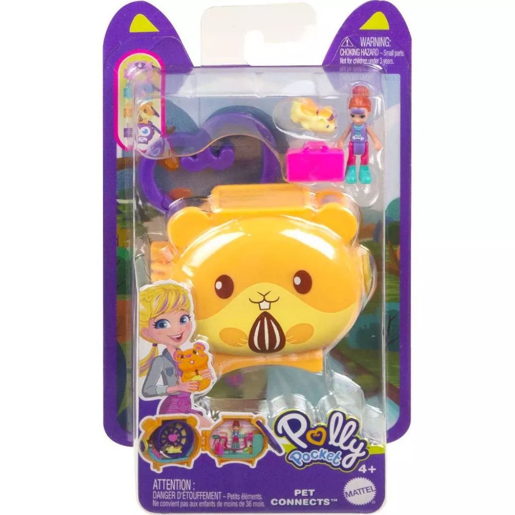 polly pocket pet connects stackable hamster compact playset 4