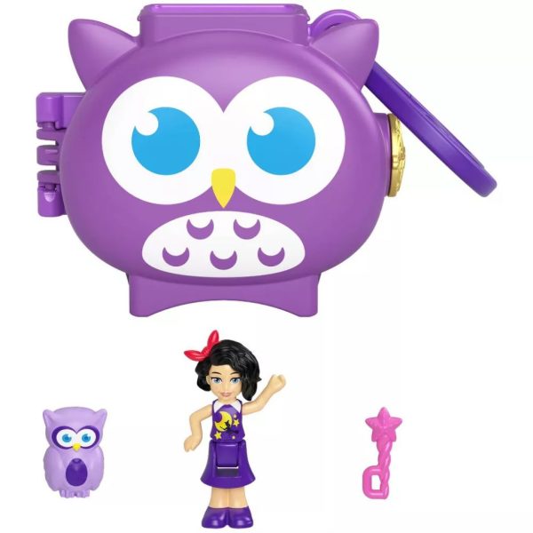 polly pocket pet connects stackable owl compact playset 1