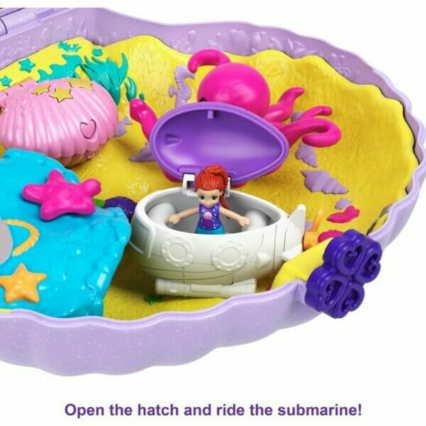polly pocket tiny power seashell purse compact with wearable strap (3)