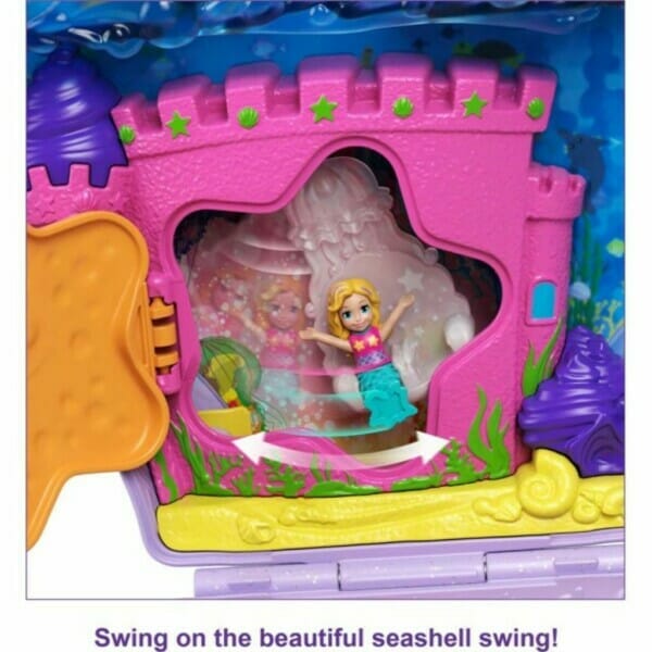 polly pocket tiny power seashell purse compact with wearable strap (5)