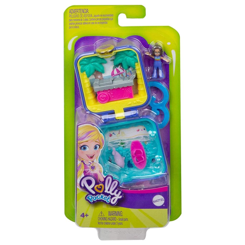 polly pocket tropical beach tiny pocket places mini compact 4