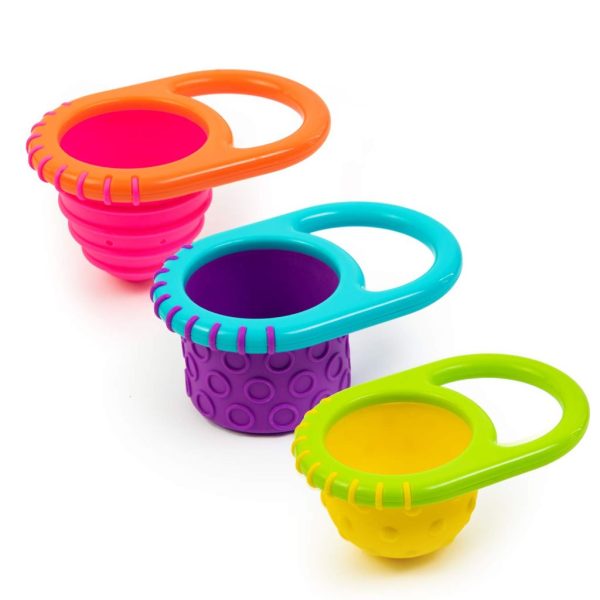 sassy flex & fill cups 3piece bath toys