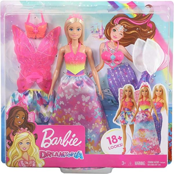 barbie dreamtopia dress up doll gift set 6