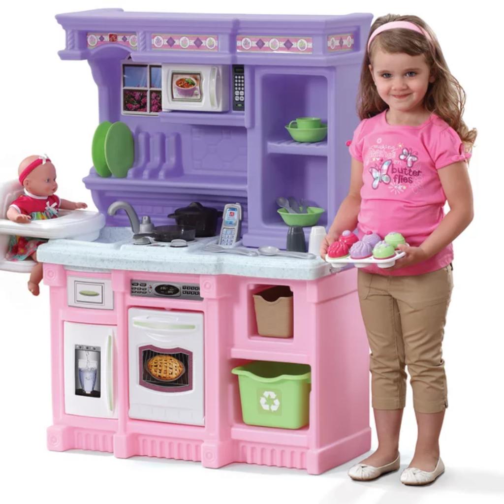 step2 little bakers kids play kitchen with 30 piece accessory play set1