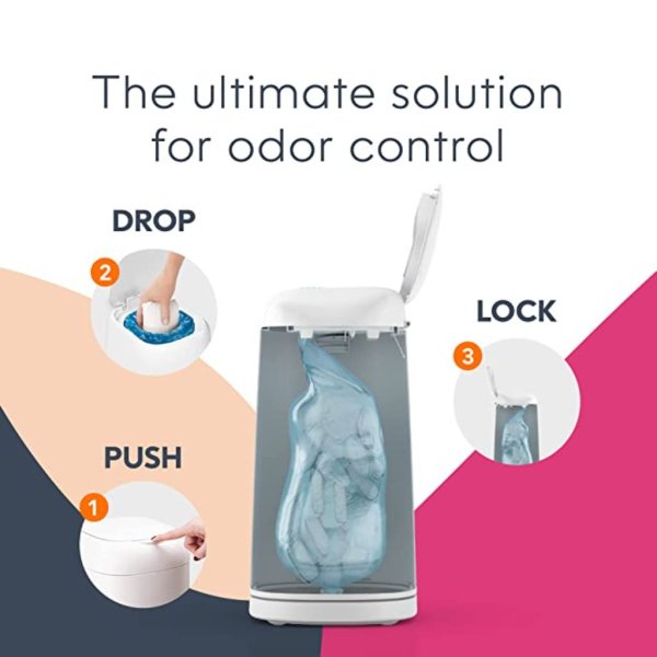 diaper genie expressions pail odor controlling baby diaper disposal system (3)