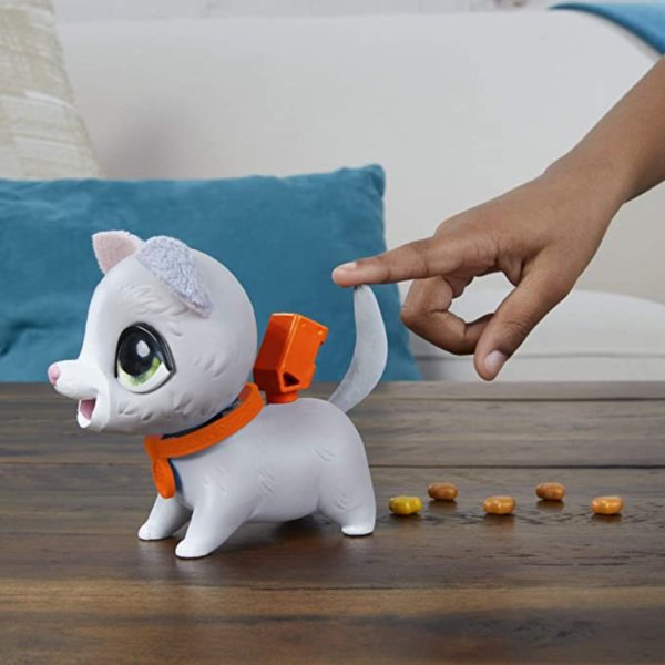 furreal friends poopalots lil’ wags interactive pet toy, connectible leash system (2)
