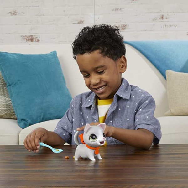 furreal friends poopalots lil’ wags interactive pet toy, connectible leash system (5)