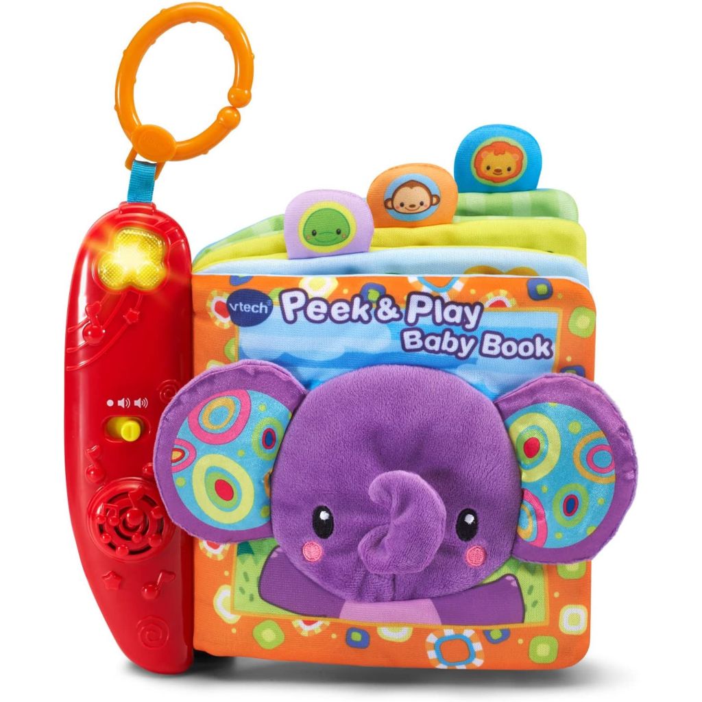 peek and play baby book purple