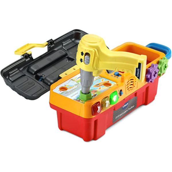 vtech drill and learn toolbox pro with tool belt, tools (3)