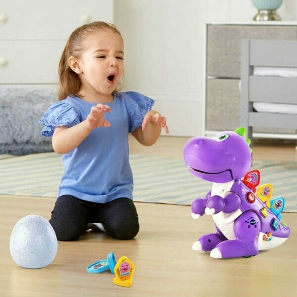 vtech mix and match a saurus, dinosaur learning toy for kids, purple (7)