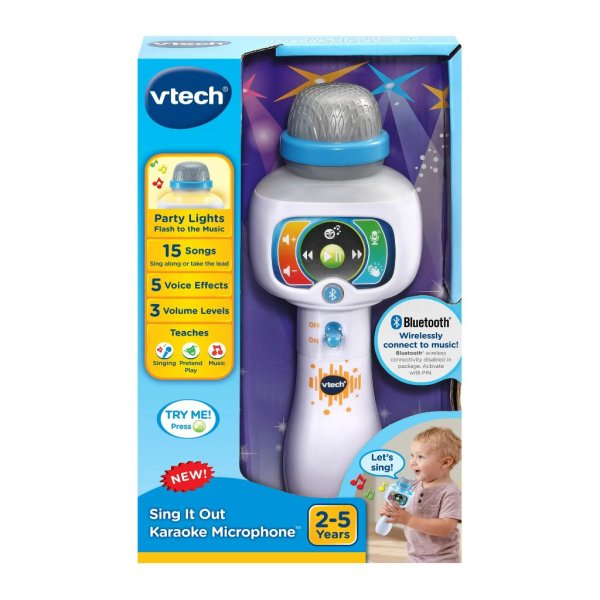 vtech sing it out karaoke microphone with wireless connectivity, for kids 2 5 years7
