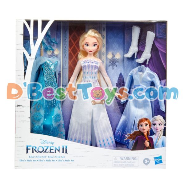 disney frozen elsa's style set fashion doll with 3 dresses r exclusive