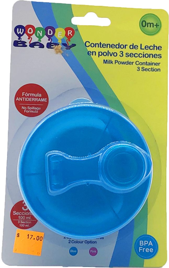 wonder baby 3 section milk powder container, blue1