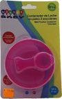 Wonder Baby 3 Section Milk Powder Container, Pink