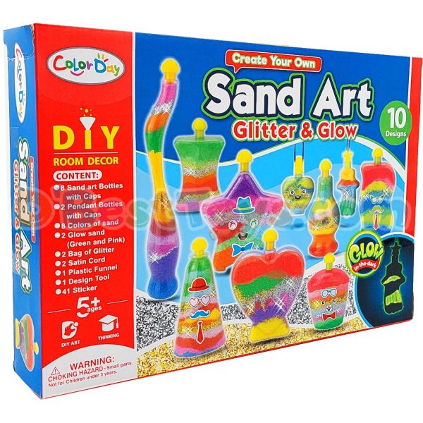 diy create your own sand art glitter and glow in the dark room decor2