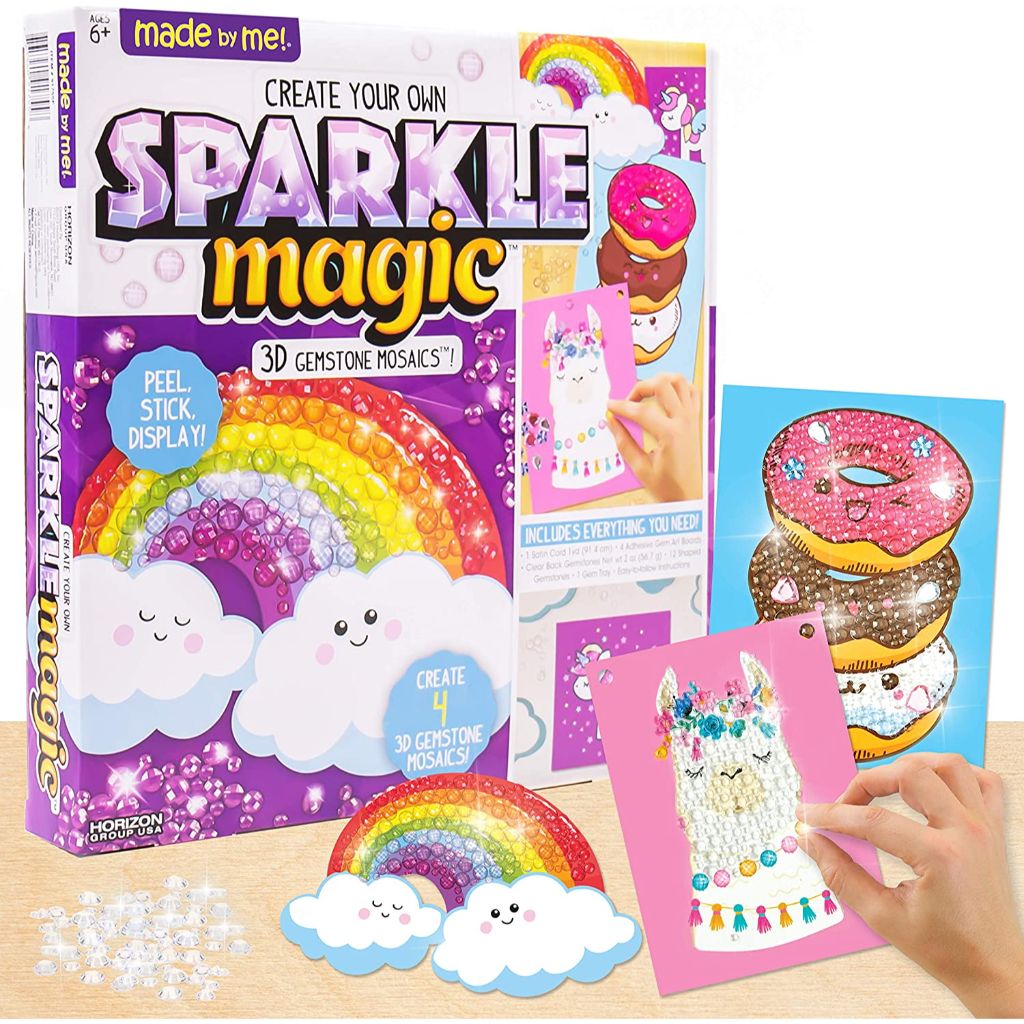 made by me create your own sparkle magic 3d gemstone mosaics, diy 3d diamond art, mosaic art for kids