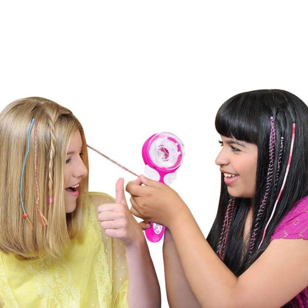 marbe electric hair braider,hair styling diy convenient twist braid hair braiding tool for girl's headdress pink 5