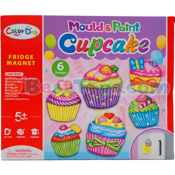mould and paint cupcake fridge magnet1