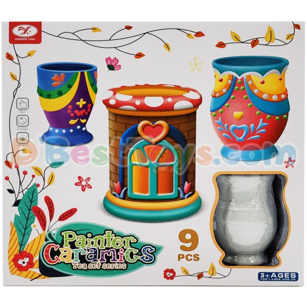 painter ceramics tea set (9 pcs)1